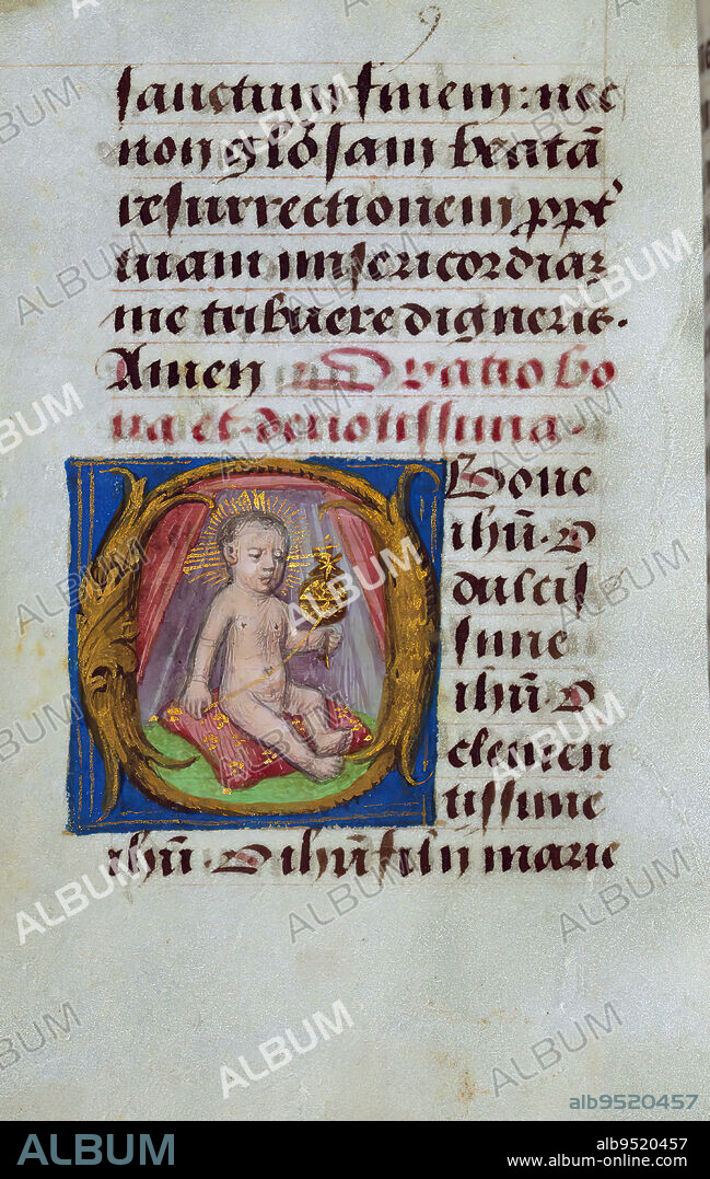 Book of Hours, Christ Child with whirligig, This small Book of Hours was made at the turn of the sixteenth century. The illuminations are in the style of the Master of the Prayerbook of ca. 1500, active in Bruges.