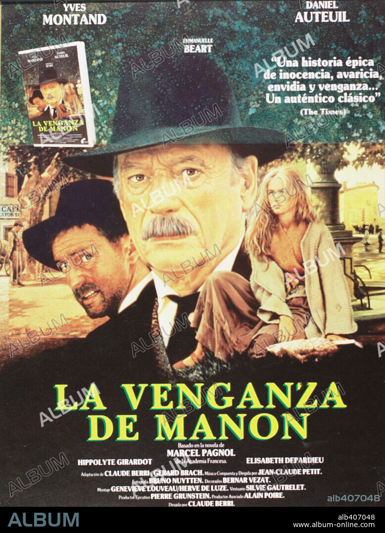 Poster of MANON OF THE SPRING, 1986 (MANON DES SOURCES), directed by CLAUDE BERRI. Copyright RENN-FILMS A2-RAI2-DD/AMLF.
