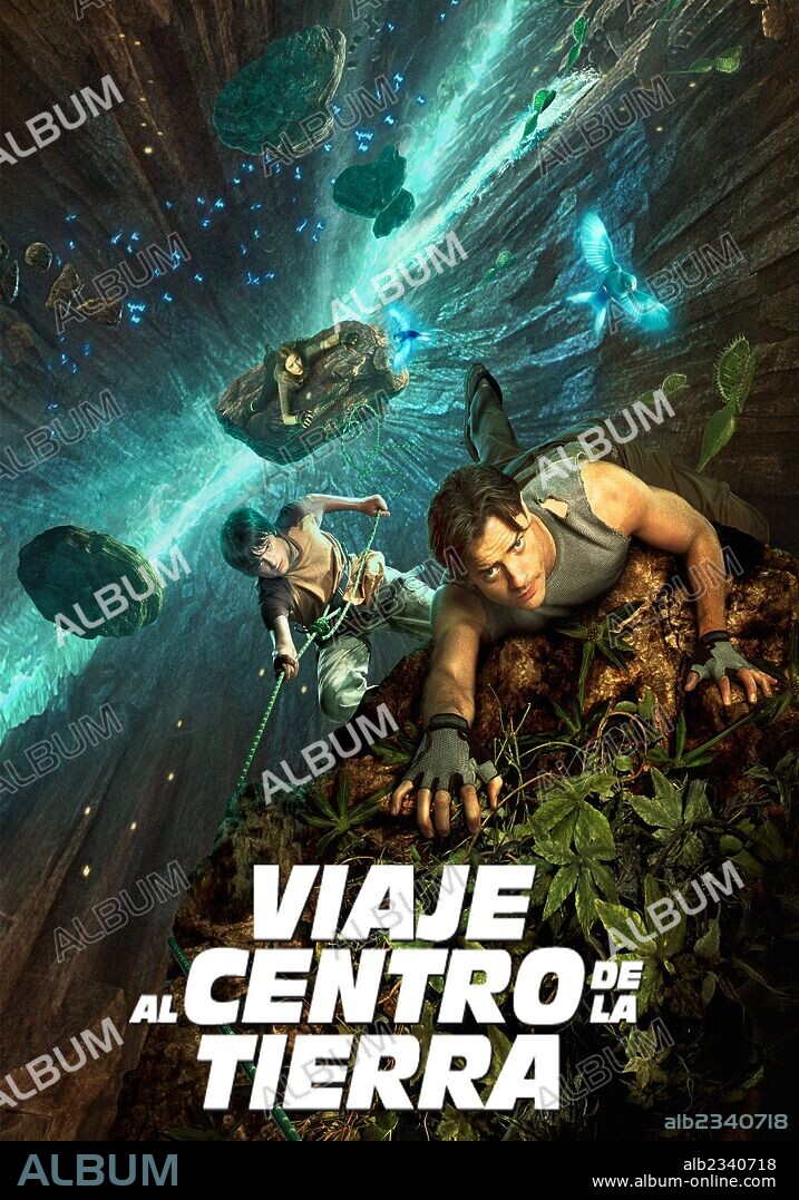 Poster de VIAJE AL CENTRO DE LA TIERRA, 2008 (JOURNEY TO THE CENTER OF THE EARTH), dirigida por ERIC BREVIG. Copyright WALDEN MEDIA/NEW LINE CINEMA.