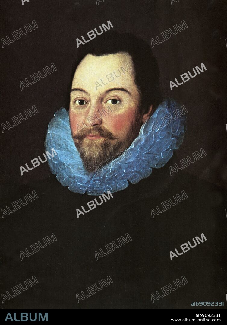 Sir Francis Drake, world-circler and enlightened pirate, thashed the Armada off Gravelines and harried it to the north of Scotland.. Sir Francis Drake, Vice Admiral, (c. 1540 - January 27, 1596) was an English privateer, navigator, slave trader, and politician. Drake was knighted in 1581. He was second-in-command of the English fleet against the Spanish Armada in 1588. He died of dysentery after unsuccessfully attacking San Juan, Puerto Rico in 1596.. ©TopFoto.