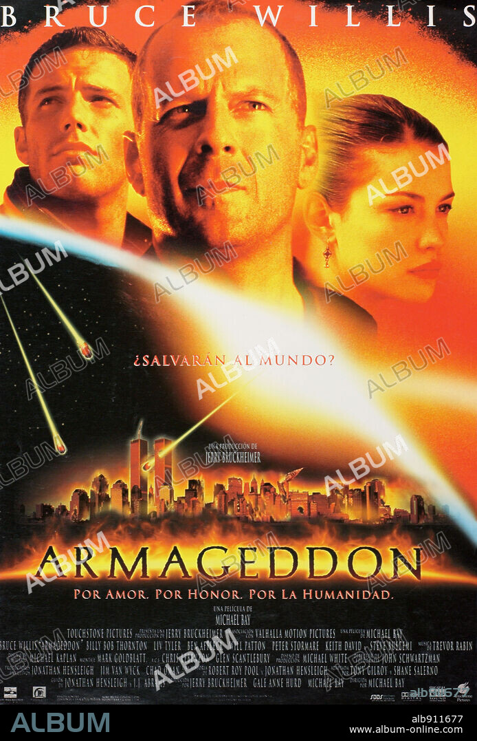 Poster of ARMAGEDDON, 1998, directed by MICHAEL BAY. Copyright TOUCHSTONE PICTURES.