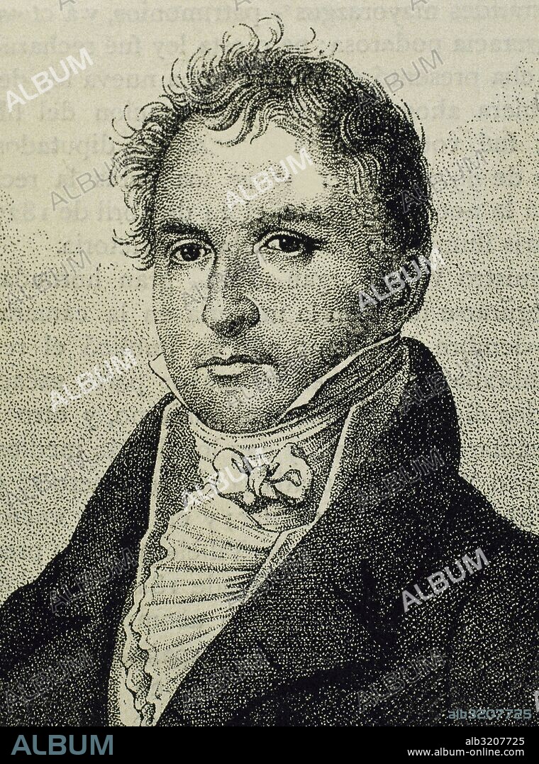 Casimir Pierre Perier (1777-1832). French banker, mine owner, political leader and statesman. Perier in his 30's. Portrait. Engraving.