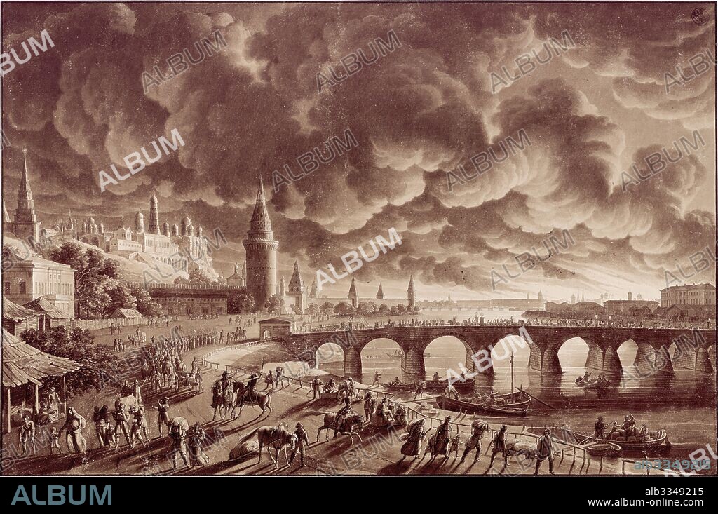 KARL FRIEDRICH SCHINKEL. The Fire of Moscow, 1812.