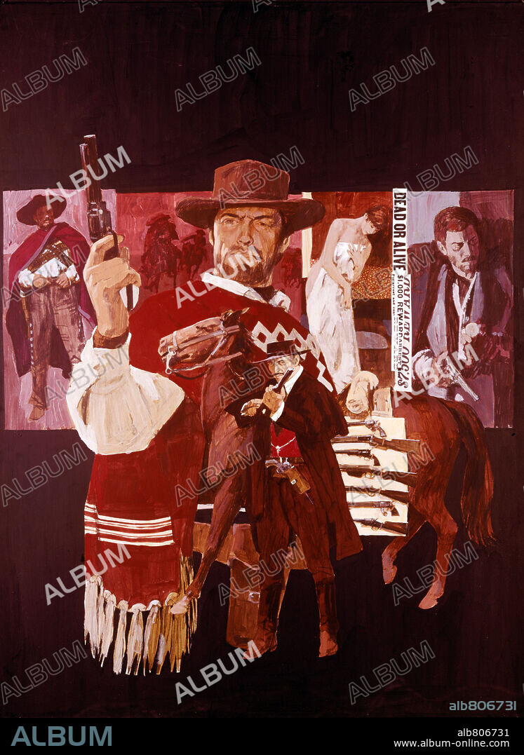 Poster de LA MUERTE TENÍA UN PRECIO, 1965 (PER QUALCHE DOLLARO IN PIU), dirigida por SERGIO LEONE. Copyright CONSTANTIN FILM PRODUKTION.