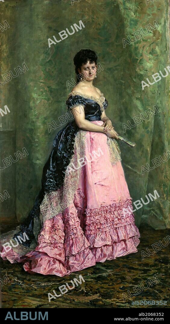 Raimundo de Madrazo y Garreta / 'Manuela de Errazu', ca.  1875, Spanish School, Oil on canvas, 114 cm x 61 cm, P02982.