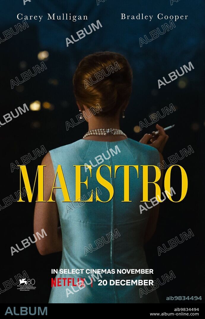 Poster de MAESTRO, 2023, dirigida por BRADLEY COOPER. Copyright Sikelia Productions / Amblin Entertainment / Netflix.