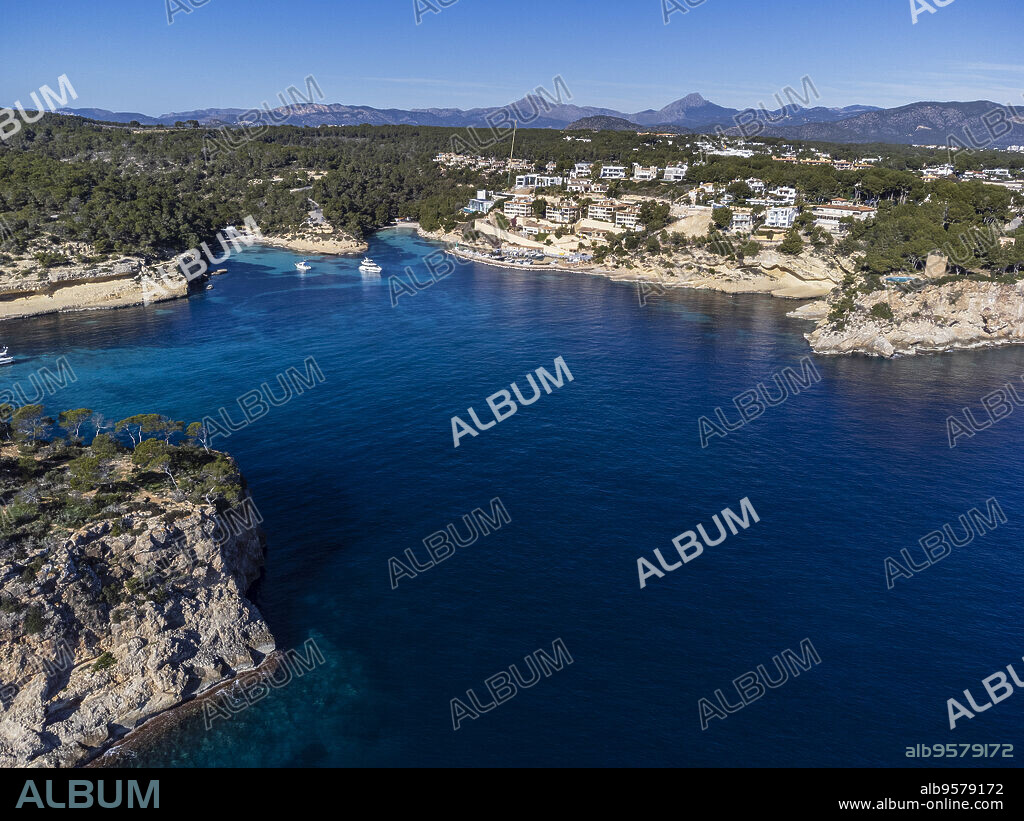 Cala Fornells, Calviá, Mallorca, Balearic Islands, Spain.