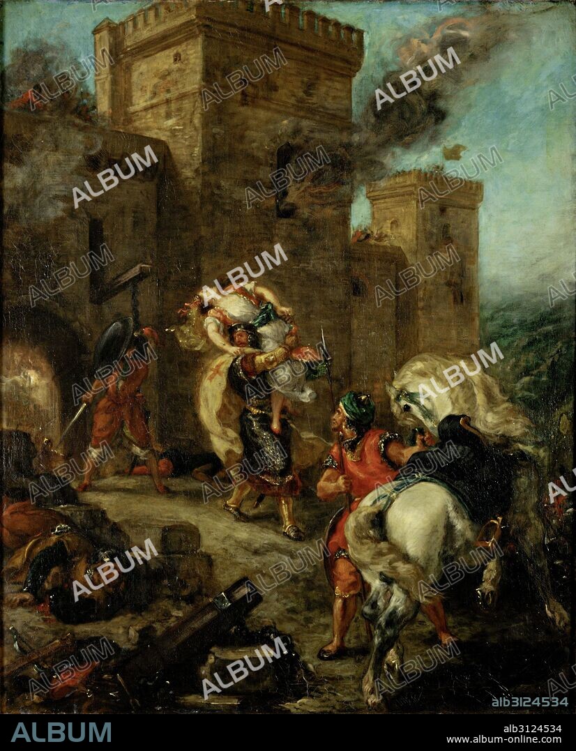 Eugene Delacroix / 'The Abduction of Rebecca, 1858, Oil on canvas, 105 x 82 cm.