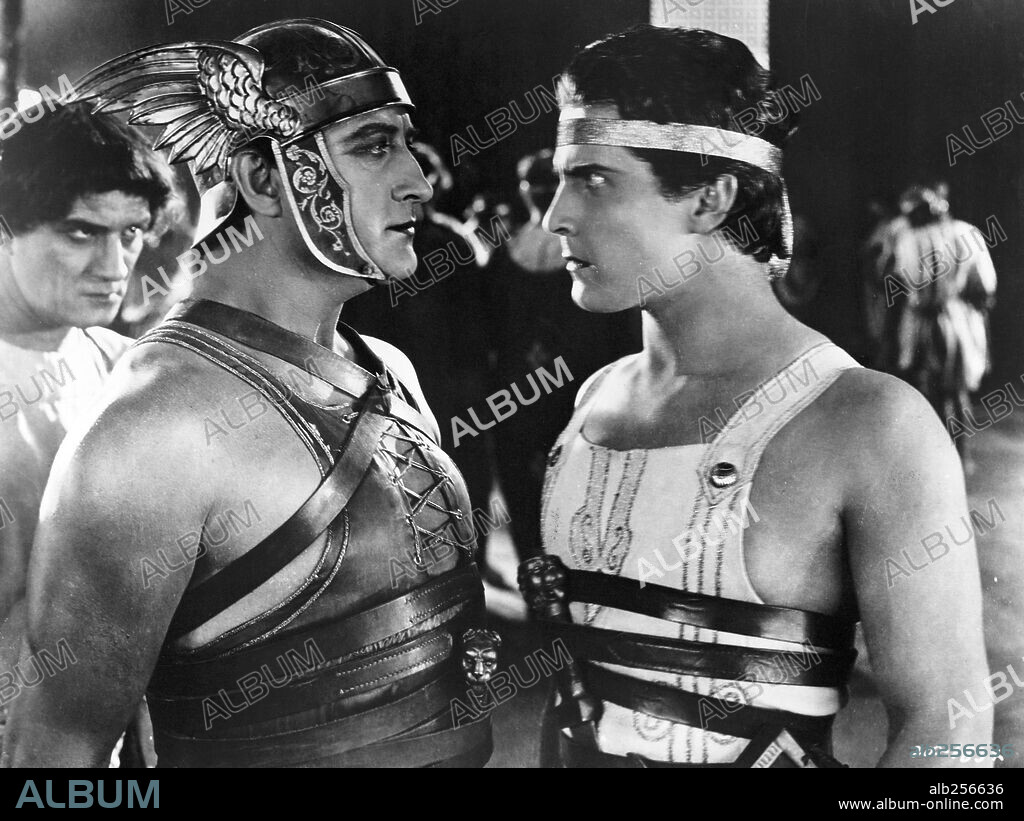 FRANCIS X. BUSHMAN and RAMON NOVARRO in BEN-HUR, 1925 (BEN-HUR: A TALE OF THE CHRIST), directed by FRED NIBLO. Copyright M.G.M.