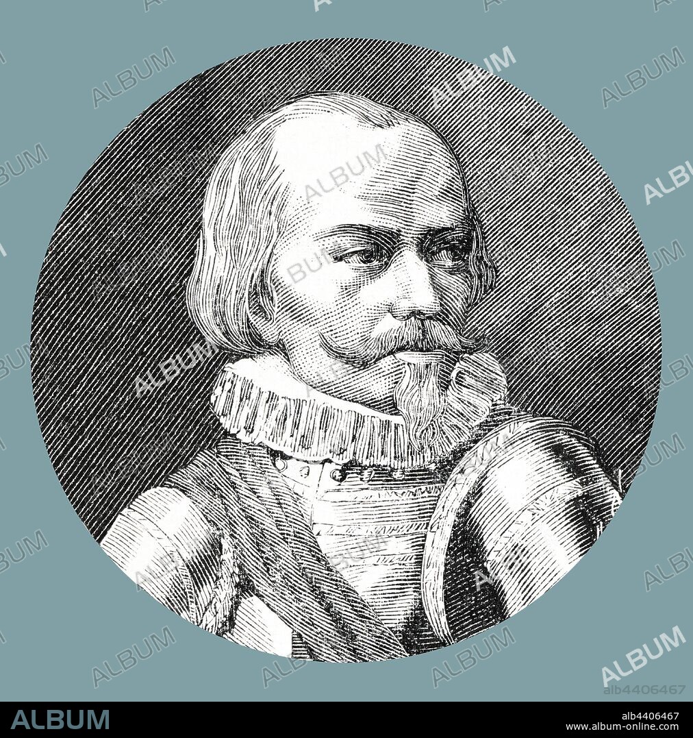Antonio de Oquendo Zandategui (1577-1640), almirante general de la armada española. Grabado de 1877.