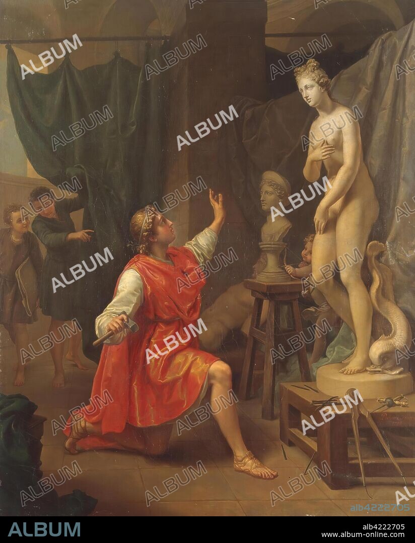 LAURENT PECHEUX (PESCHEUX). 'Pygmalion and Galatea'. France, 1784. Dimensions: 132x107 cm.
