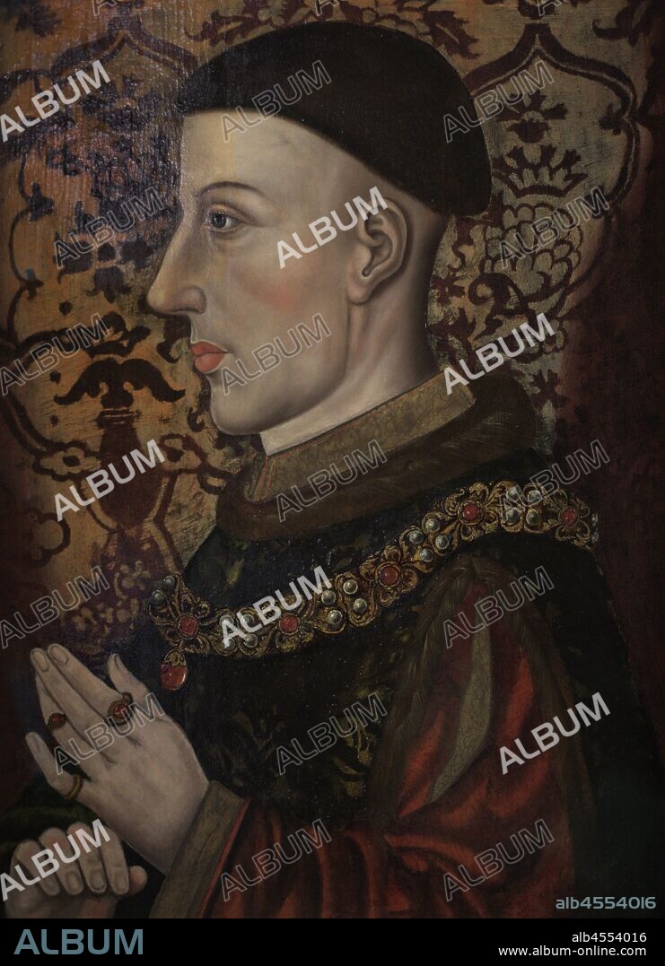 Enrique V de Inglaterra (h. 1387-1422). Rey de Inglaterra y Señor de Irlanda. Casa Real de Lancaster. Retrato. Autor desconocido. Oleo sobre tabla. Finales del siglo XVI o inicios del XVII. National Portrait Gallery. Londres. Inglaterra.