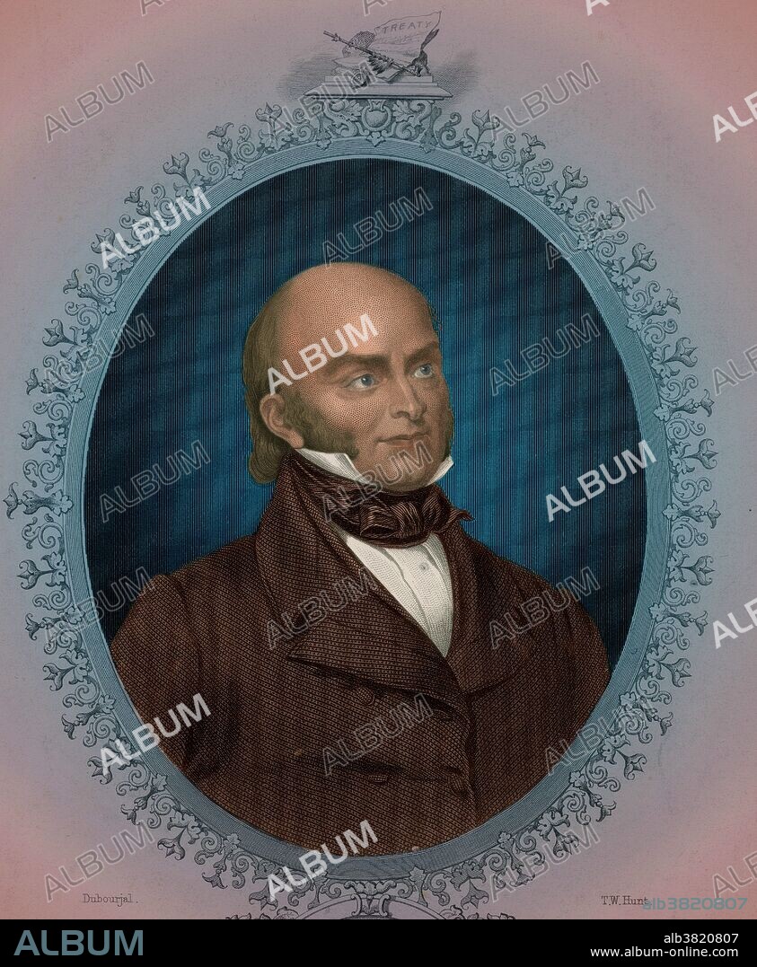 John Quincy Adams (July 11, 1767 - February 23, 1848) was the sixth President of the United States (from 1825-1829). He was also an American diplomat and served in both the Senate and House of Representatives. He was a member of the Federalist, Democratic-Republican, National Republican, and later Anti-Masonic and Whig parties. He was the son of President John Adams and Abigail Adams. As a diplomat, Adams was involved in many international negotiations, and, as Secretary of State, helped formulate the Monroe Doctrine. As president, he sought to modernize the American economy and promoted education. He enacted a part of his agenda and paid off much of the national debt.] He was stymied by a Congress controlled by his enemies, and his lack of patronage networks helped politicians eager to undercut him. He lost his 1828 bid for re-election to Andrew Jackson. In doing so, he became the first president since his father to serve a single term. On February 21, 1848, the House of Representatives was discussing the matter of honoring US Army officers who served in the Mexican-American War. Adams opposed this idea. He rose to answer a question put forth by the Speaker of the House. and then collapsed, having suffered a massive cerebral hemorrhage. He died two days later at the age of 80.