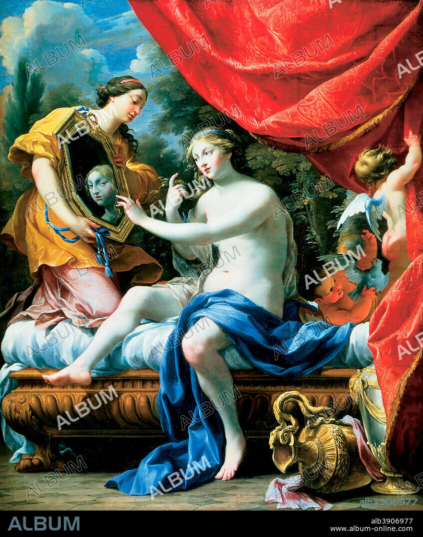 SIMON VOUET. The Toilette of Venus. Date/Period: 1629-01-01/1629-12-31. Painting. Oil on canvas. Width: 153 cm. Height: 183.8 cm.