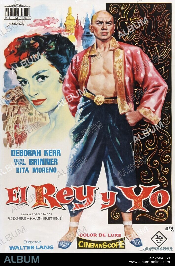 Poster de EL REY Y YO, 1956 (THE KING AND I), dirigida por WALTER LANG. Copyright 20TH CENTURY FOX.