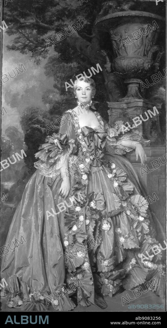 Mrs Anna Thompson Dodge, for whom Duveen assembled one of the rishest collections of French furniture and French 18 century art, painted as Madame de Pompadour by Sir Gerald Kelly.