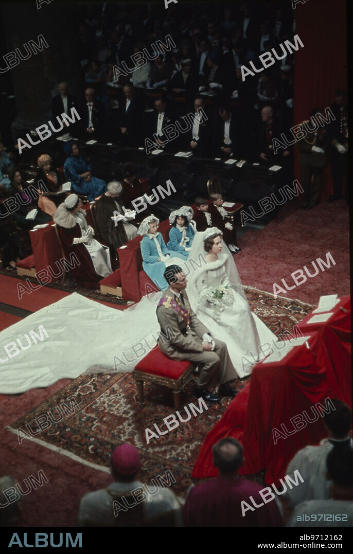 Bruselas (Bélgica), 15/12/1960. Boda entre el Rey Balduíno y Fabiola de Mora y Aragón en la Catedral de San Miguel y Santa Gúdula.