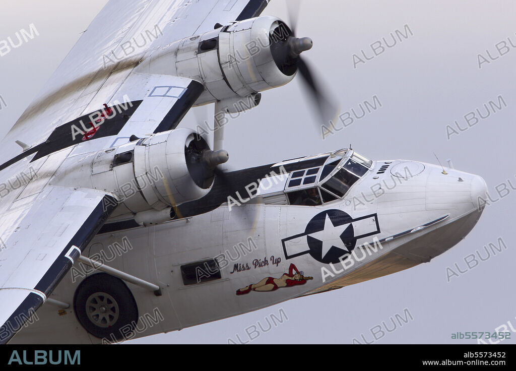 Consolidated PBY 5A Catalina anti-submarine aircraft at 100th anniversary of the Russian Air Force celebration, Zhukovsky, Russia.