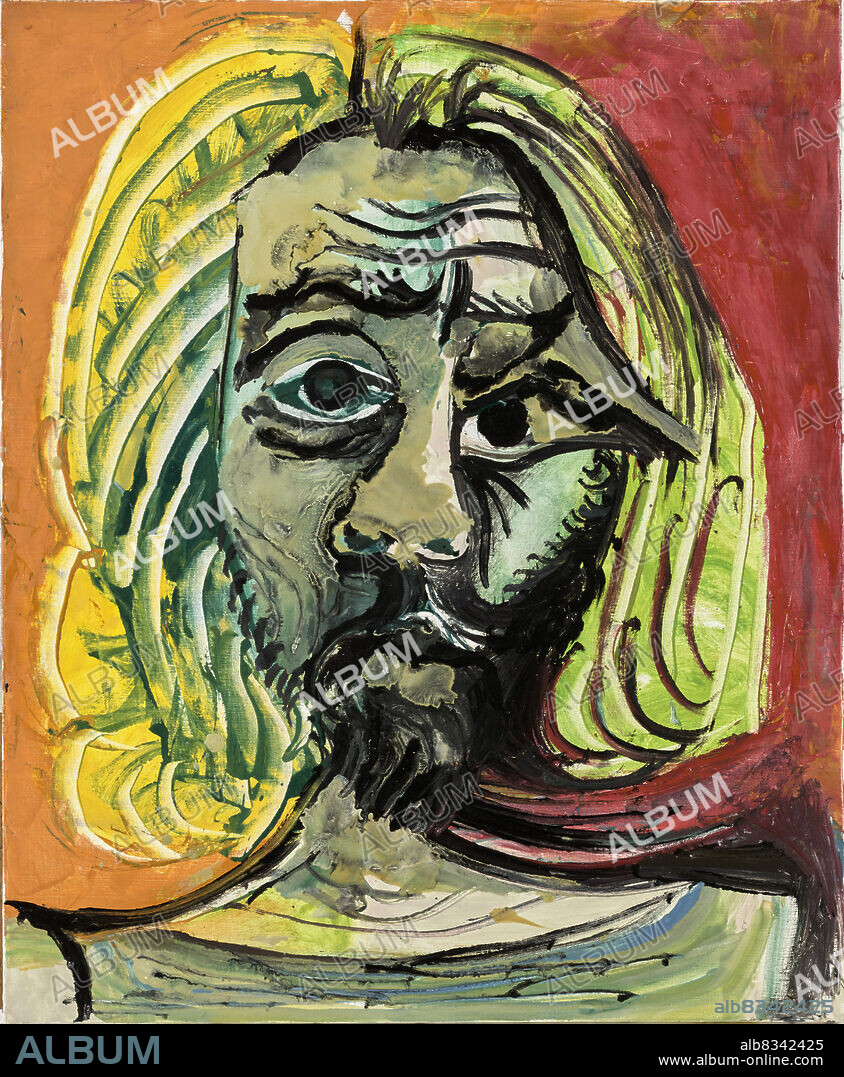 PABLO PICASSO. Tête d'homme.