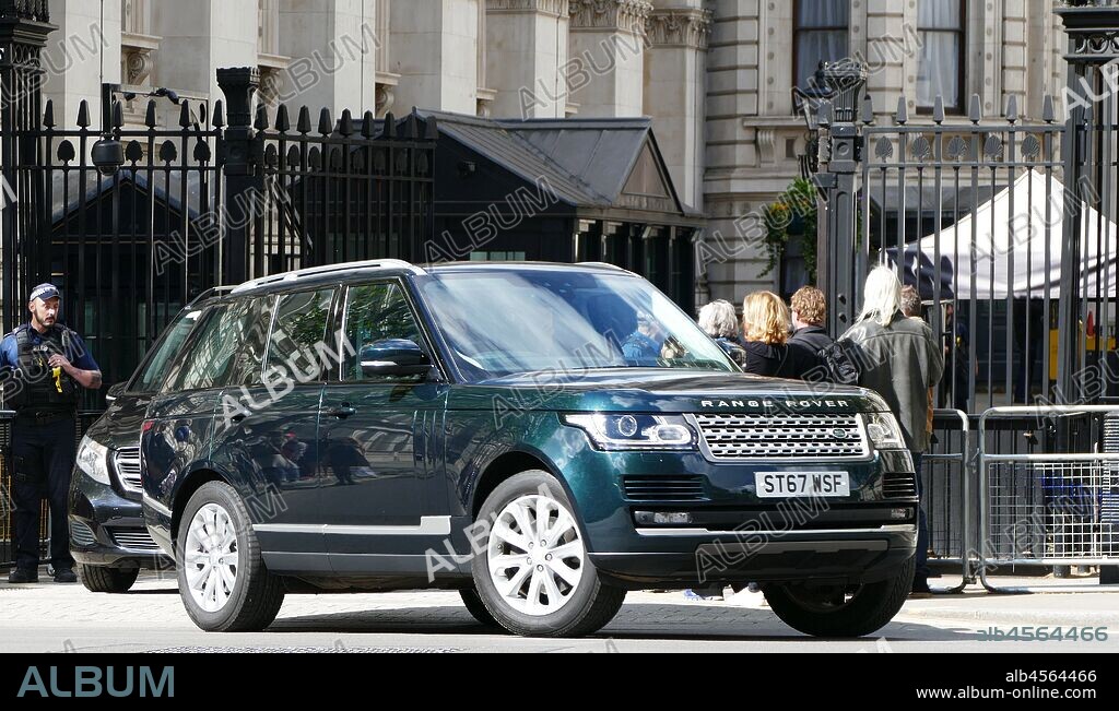 Police from the Parliamentary and Diplomatic Protection (PaDP) of London's Metropolitan Police Service., guard the entrance to Downing Street London. It was formed in April 2015, with the merger of the Diplomatic Protection Group (SO6) and the Palace of Westminster Division (SO17).