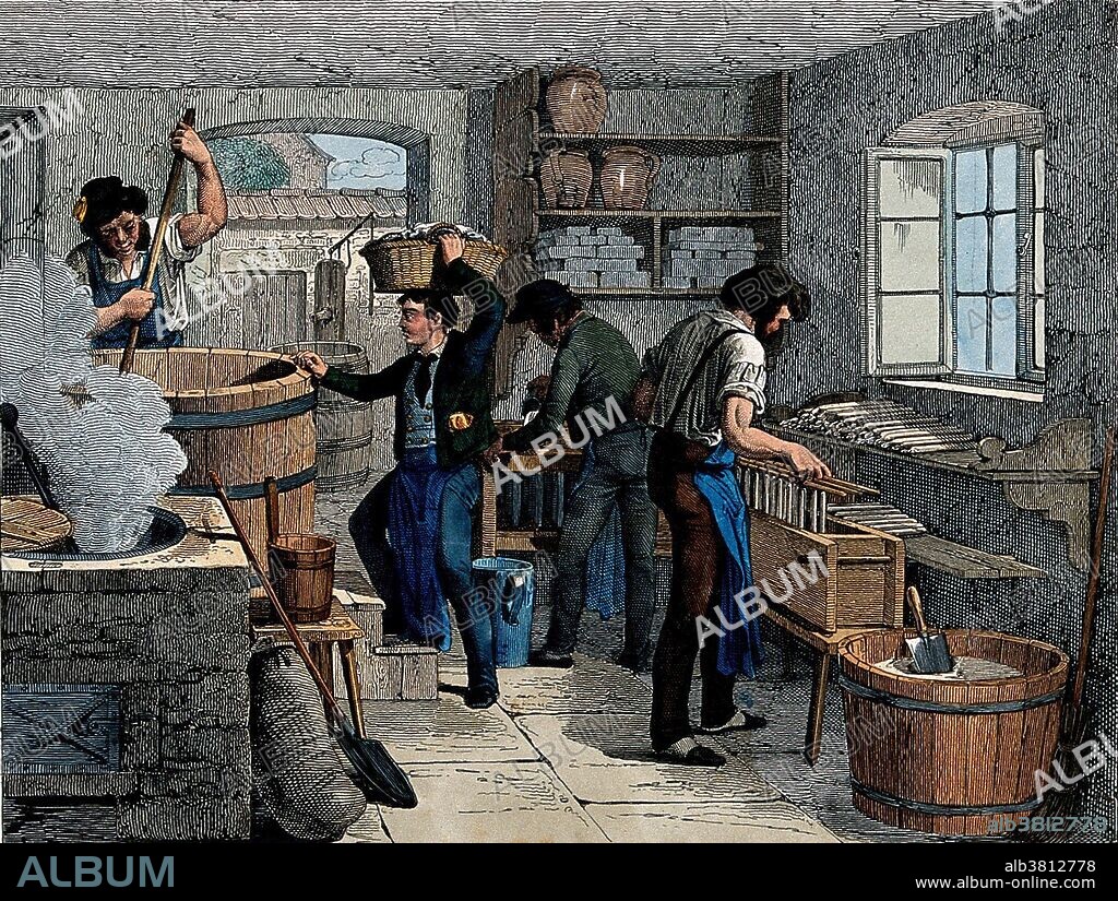 Men working with molds for candle-making The earliest surviving candles originated in China around 200 BC, and were made from whale fat. European candles of antiquity were made from various forms of natural fat, tallow, and wax. In the Middle Ages in Europe, tallow candles were the most common candle. By the 13th century, candle making had become a guild craft in England and France. The candle makers (chandlers) went from house to house making candles from the kitchen fats saved for that purpose, or made and sold their own candles from small candle shops. Beeswax, compared to animal-based tallow, burned cleanly, without smoky flame, but they were expensive, and relatively few people could afford to burn them in their homes in medieval Europe. In the 18th century, spermaceti, oil produced by the sperm whale, was used to produce a superior candle. Late in the 18th century, colza oil and rapeseed oil came into use as much cheaper substitutes.