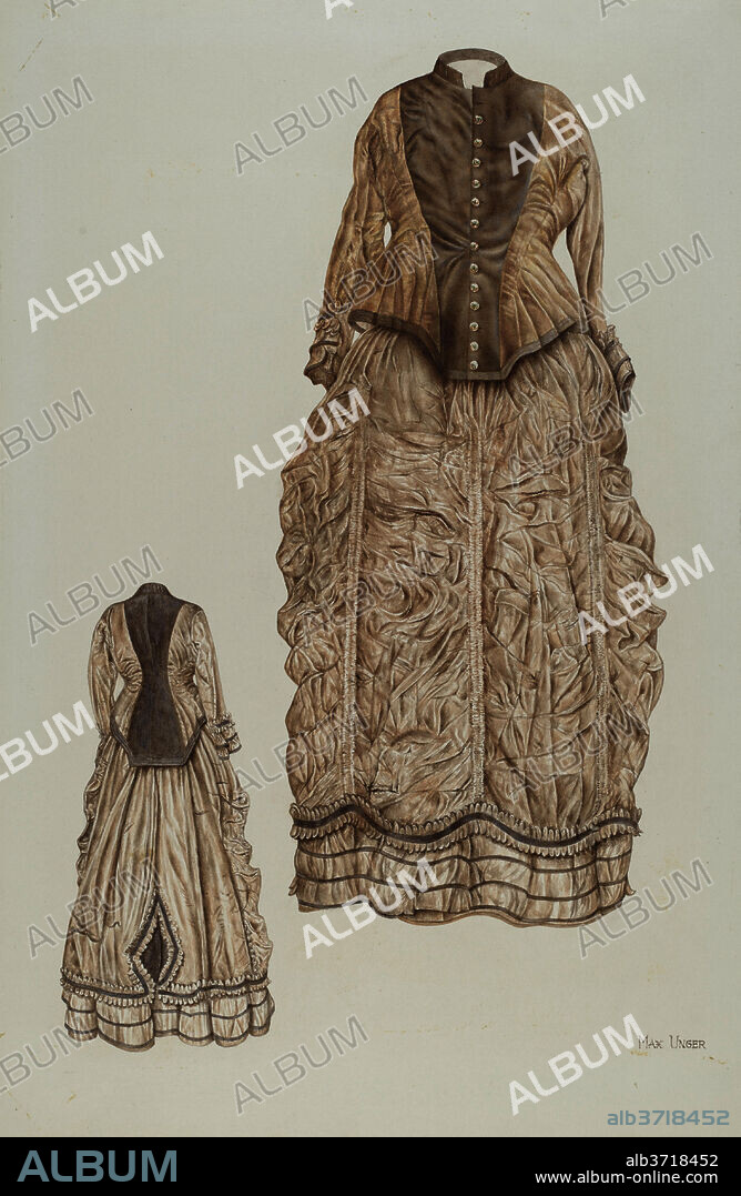 MAX UNGER. Wedding Dress. Dated: c. 1941. Dimensions: overall: 48.8 x 32.1 cm (19 3/16 x 12 5/8 in.). Medium: watercolor and graphite on paper.