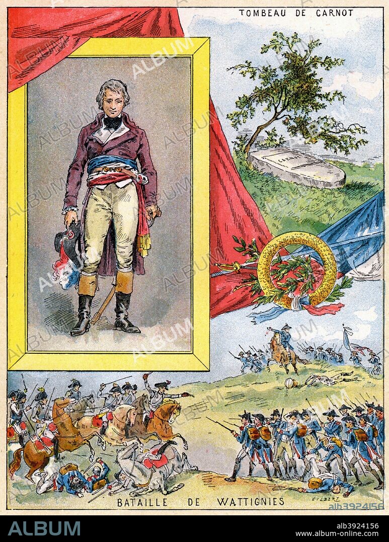 Lazare Carnot, French politician, engineer, and mathematician, 1898. A print from Les Français Illustres, by Gustave Demoulin, Hachette, Paris, 1898.