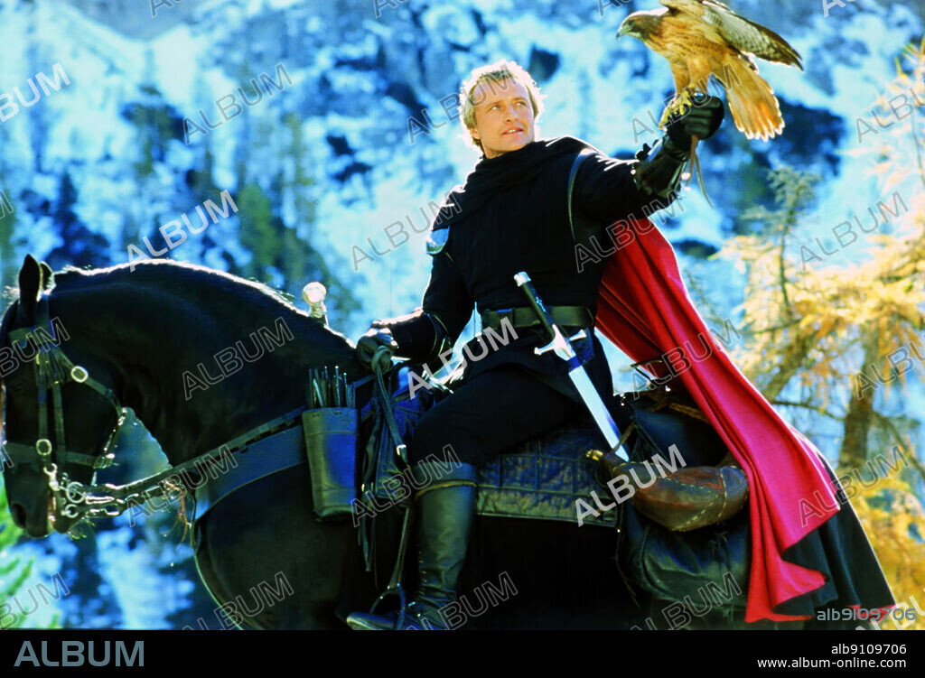 RUTGER HAUER en LADY HALCÓN, 1985 (LADYHAWKE), dirigida por RICHARD DONNER. Copyright 20TH CENTURY FOX.