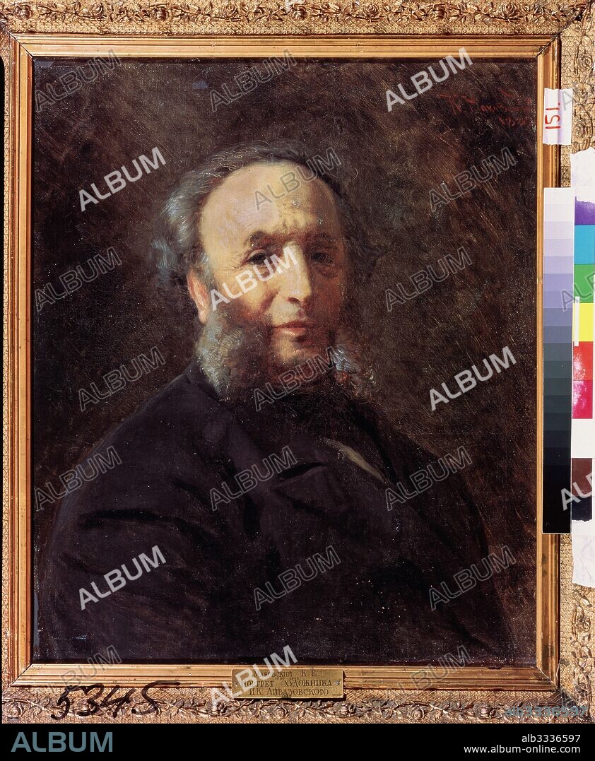 KONSTANTIN YEGOROVICH MAKOVSKY. Portrait of the artist Ivan Aivazovsky (1817-1900).