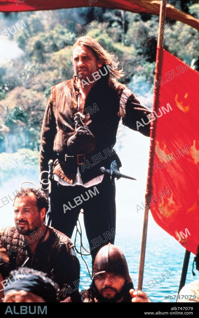Christopher Columbus and GERARD DEPARDIEU. GERARD DEPARDIEU in 1492: CONQUEST OF PARADISE, 1992, directed by RIDLEY SCOTT. Copyright DUE WEST-LEGEND-CYRK.