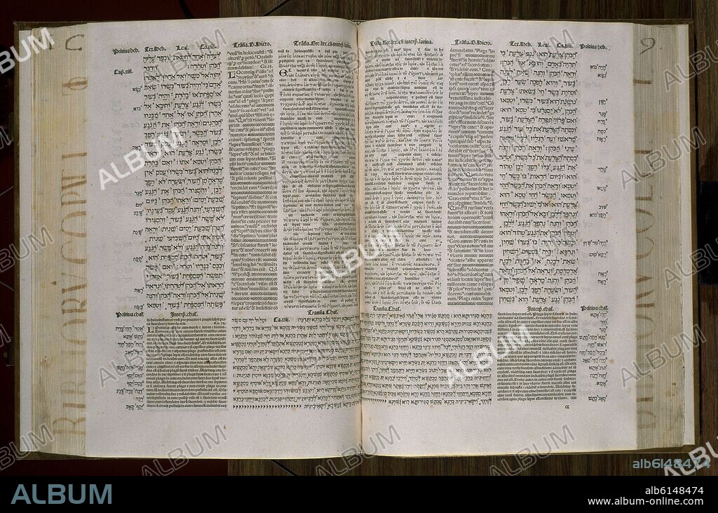 BIBLIA POLIGLOTA COMPLUTENSE - LEVITICO FOL 13-14.