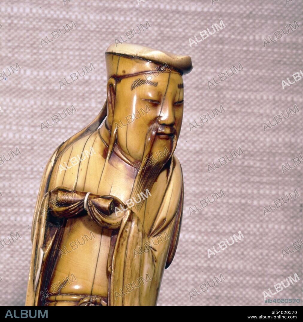 The Taoist Immortal, Zhang Guolao, Chinese Ivory, Ming Dynasty, 17th century. Zhang Guo, better known as Zhang Guolao, is a Chinese mythological figure and one of the Eight Immortals in the Taoist pantheon. British Museum.