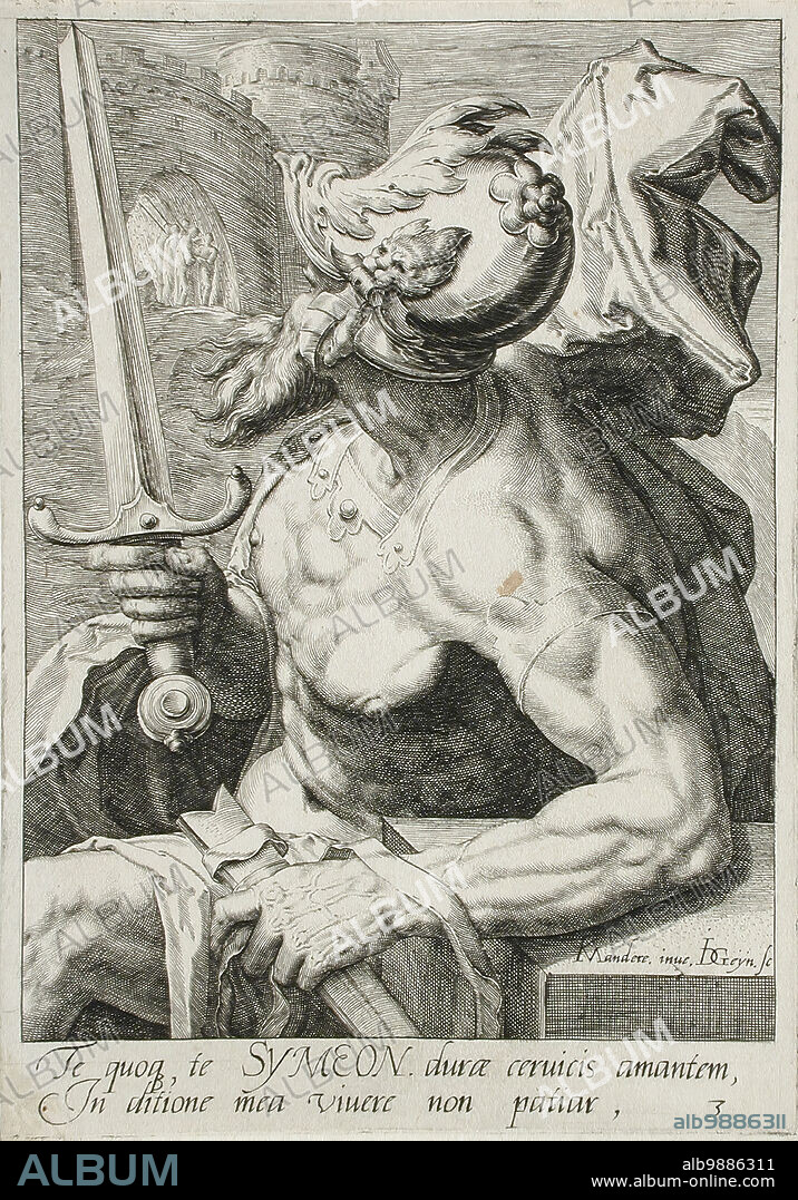 JACQUES DE GHEYN II. Simeon, c1590. From The Twelve Sons of Jacob, pl. 3.