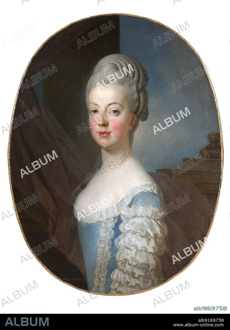 JOSEPH SIFFRED DUPLESSIS. Portrait of Archduchess Maria Antonia of Austria (1755-1793), the later Queen Marie Antoinette of France.