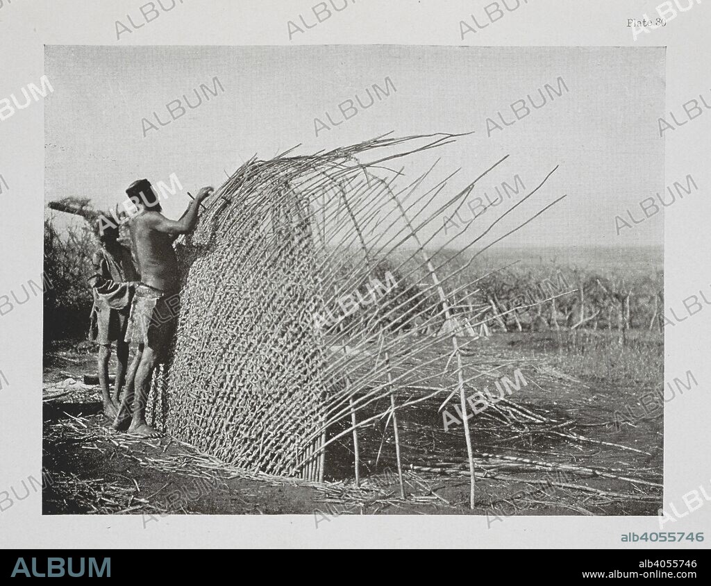 DUDLEY KIDD. How a Zulu hut is built. The Essential Kafir ... With one hundred full-page illustrations by the author. London : Adam & Charles Black, 1904. Source: 10096.h.20 plate 30.