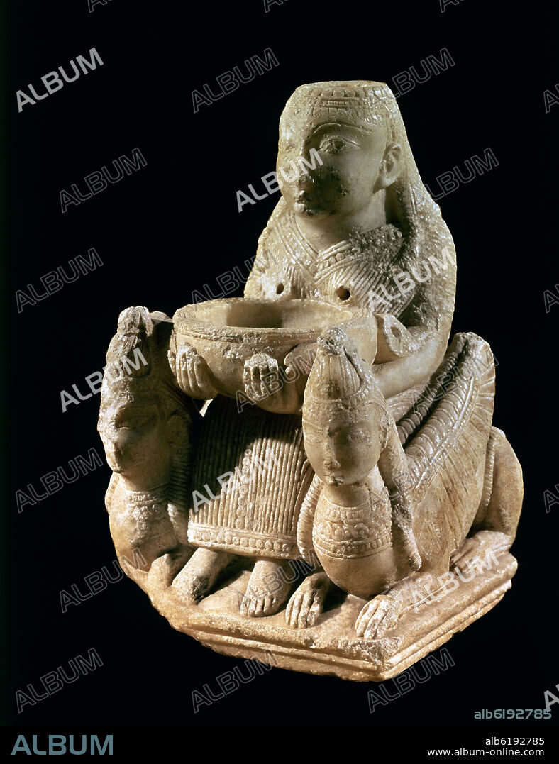 ASTARTE DIOSA DEL AMOR Y LA FERTILIDAD - ESCULTURA EN ALABASTRO - PROCEDE DE LA NECROPOLIS DE TUTUGI GALERA (GRANADA) - SIGLO VII AC.