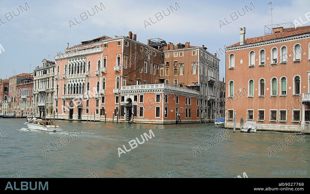 The Palazzo Pisani Moretta, a palace on the Grand Canal in Venice, Italy. Built in the 2nd half of the 15th century, but modified over the years, the aesthetic completed in the 18th century.