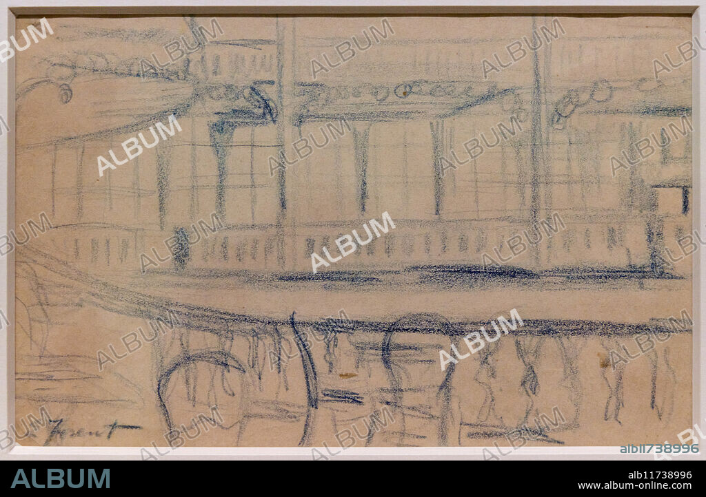 Sketches of a cabaret interior, . 1902-1905, Eveli Torent, (1876-1940), Between Els Quatre Gats and Freemasonry, MNAC, Museu Nacional D'Art de Catalunya, Barcelona, Spain.