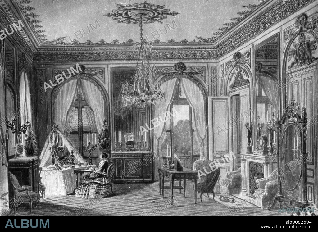 Le cabinet de toilette de l'Imperatrice at St Cloud by J B Fortune de Fourier.