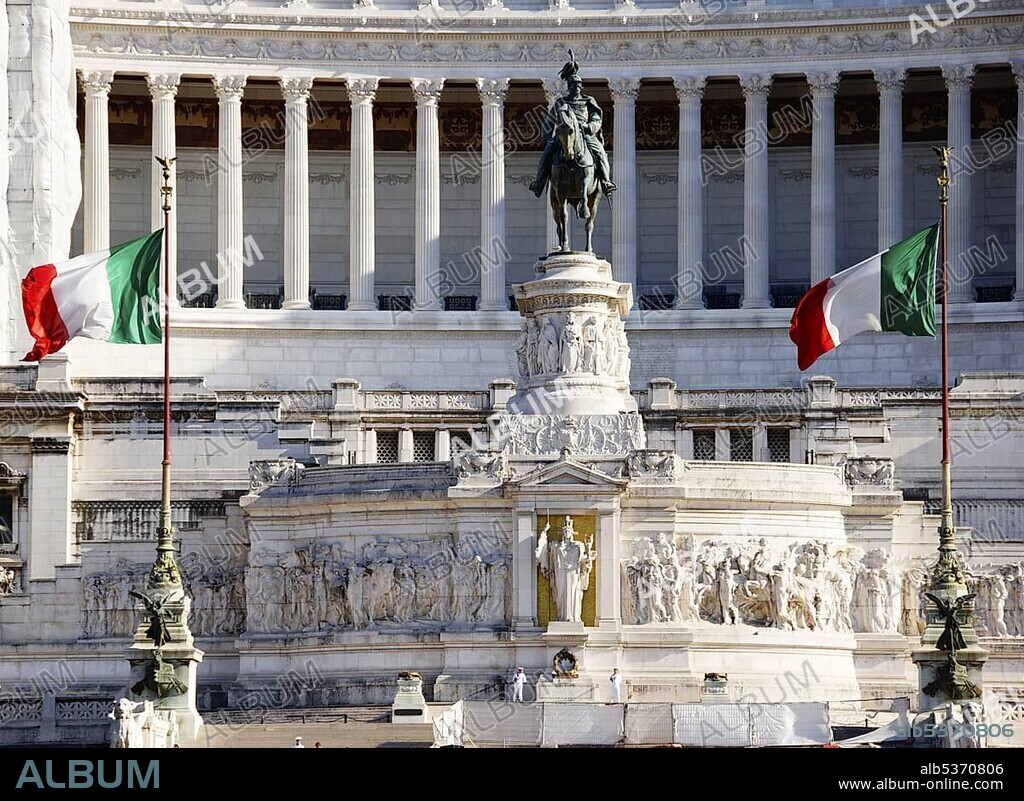 Monomento a Vittorio Emanuele II., National Monument at the Piazza di Venezia, Rome, Italy, Europe.