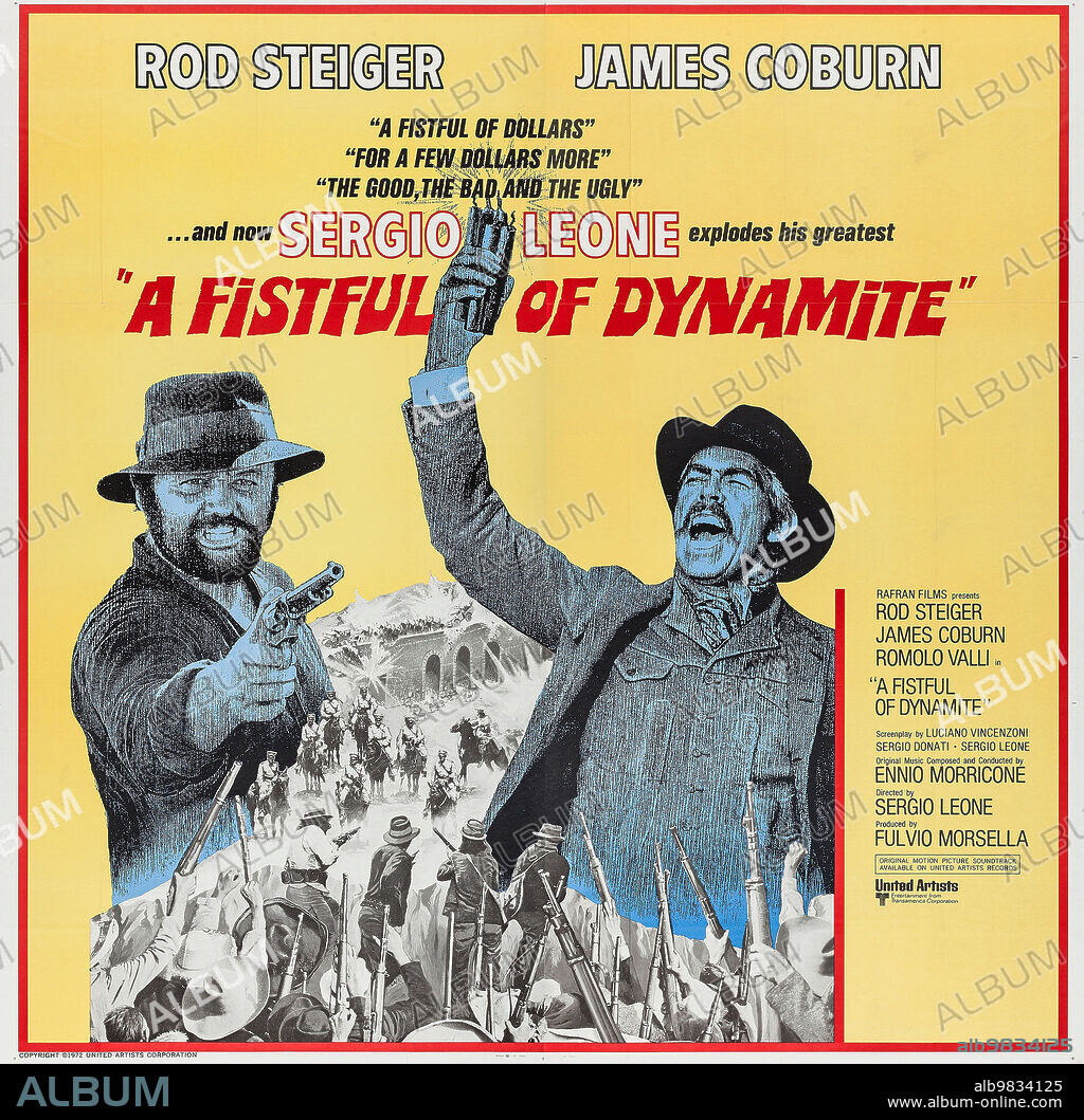 Poster of DUCK, YOU SUCKER, 1971 (GIU LA TESTA), directed by SERGIO LEONE. Copyright UNITED ARTISTS.
