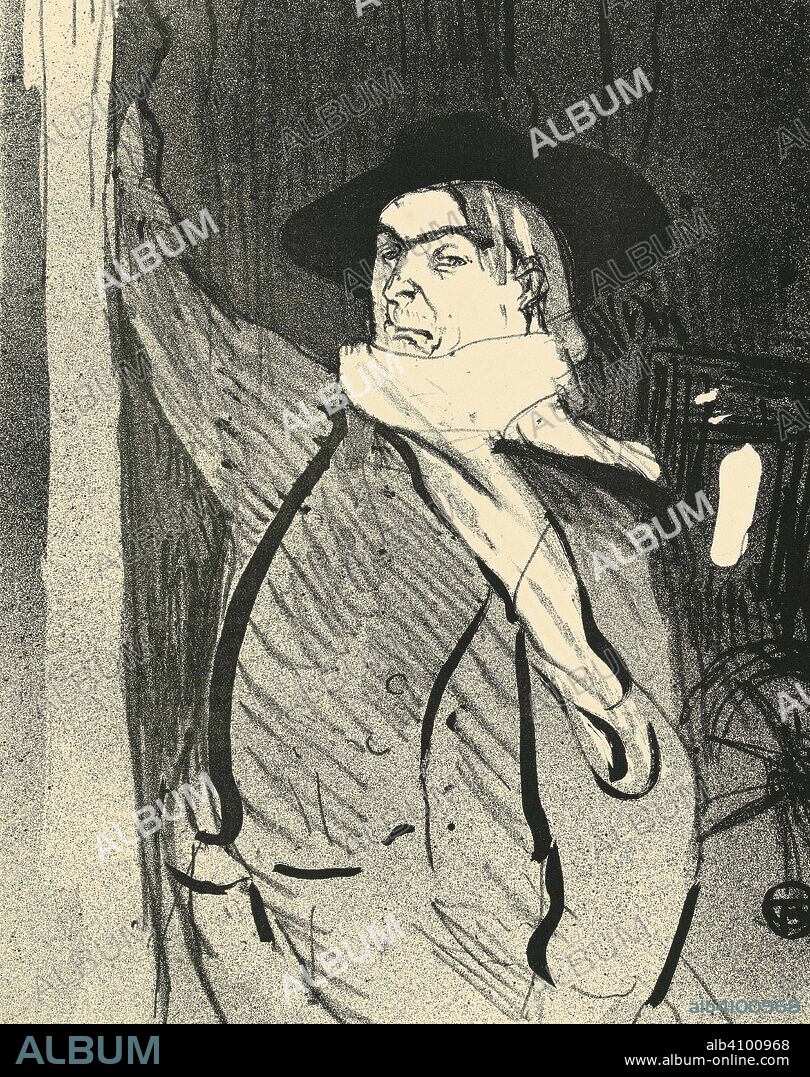 HENRI DE TOULOUSE-LAUTREC. Aristide Bruant. Dimensions: 44 cm x 32.4 cm, 26.6 cm x 20.9 cm.