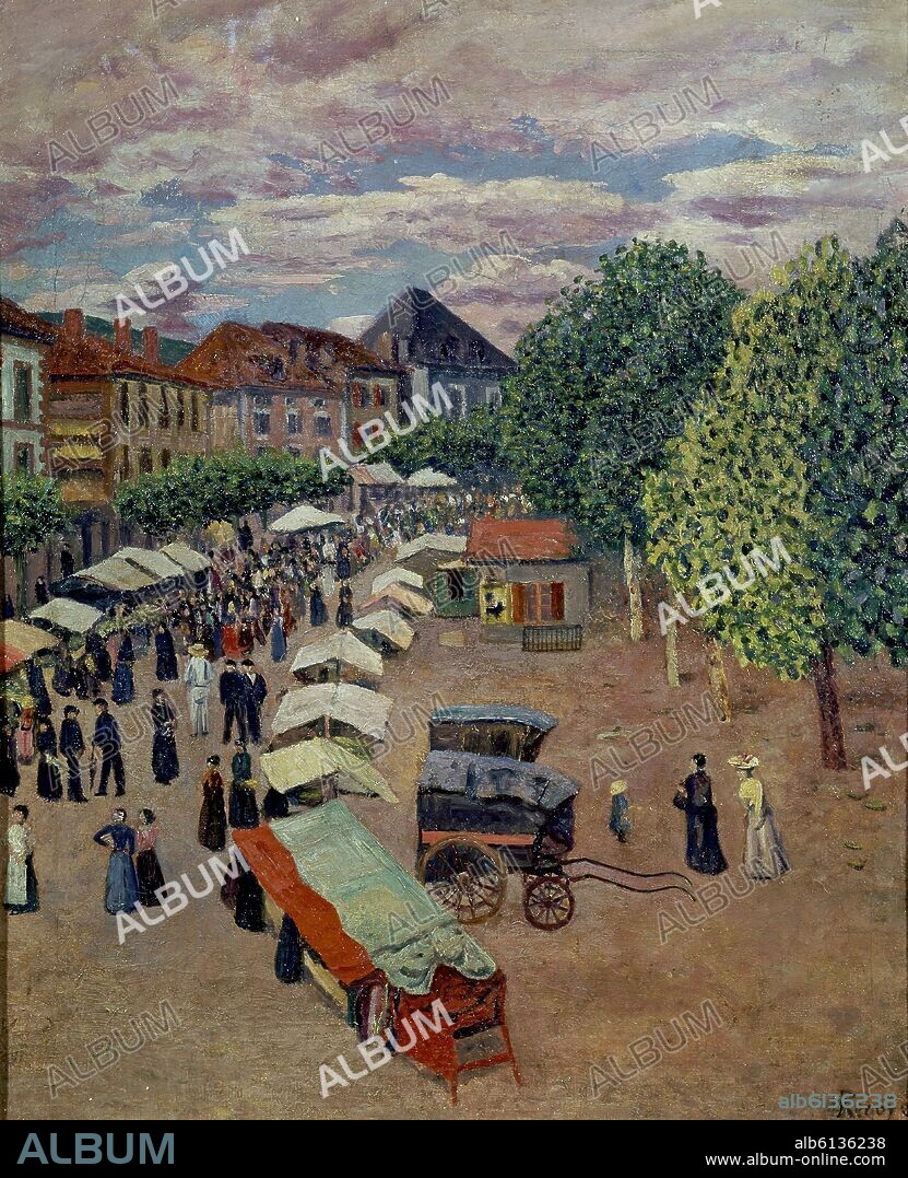 DARIO DE REGOYOS VALDES. EL MERCADO DE DAX - 1909 - O/L 61x50.