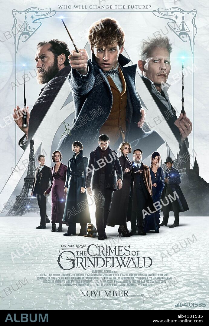 Poster de ANIMALES FANTÁSTICOS: LOS CRIMENES DE GRINDELWALD, 2018 (FANTASTIC BEASTS: THE CRIMES OF GRINDELWALD), dirigida por DAVID YATES. Copyright HEYDAY FILMS/WARNER BROS.