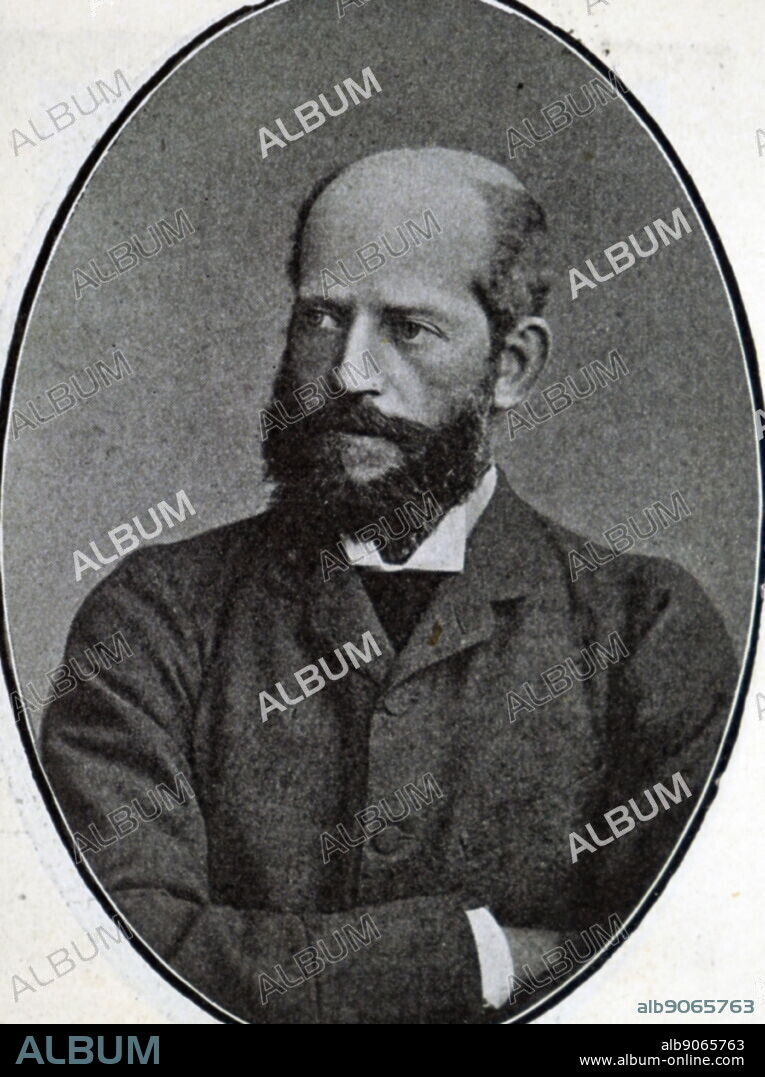 Photograph of Ferdinand de Rothschild (1839-1898) a French-born, Austrian-turned British and Jewish banker, art collector, and politician, who was a member of the Rothschild Family. Dated 19th century.