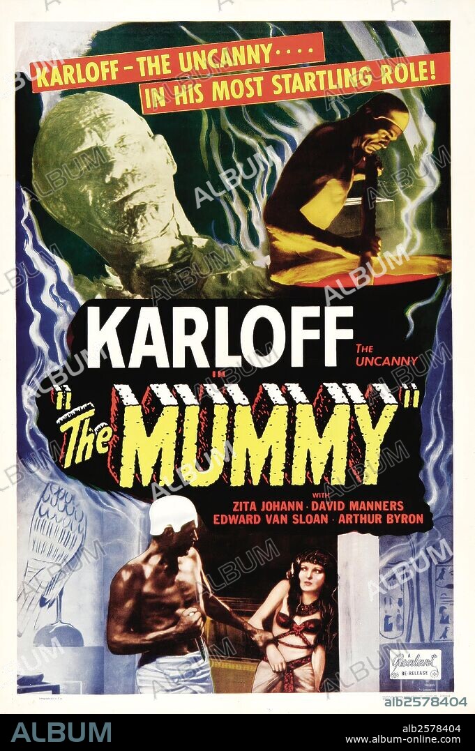 Poster de LA MOMIA, 1932 (THE MUMMY), dirigida por KARL FREUND. Copyright UNIVERSAL PICTURES.