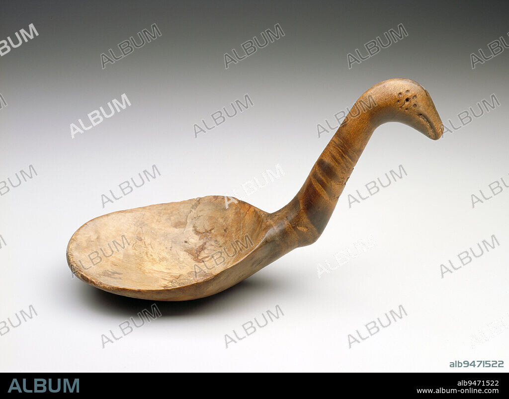 Ladle, 20th century, 10 1/8 x 5 5/16 in. (25.7 x 13.5 cm), Wood, United States, 20th century, This elegant ladle was carved in the shape of a bird. The handle reflects the gentle flow of a bird's neck, and the shape of the bowl is reminiscent of the body.