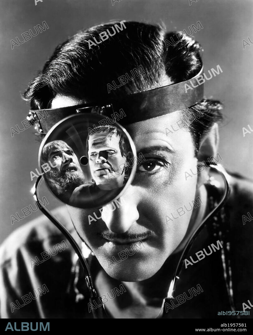 BASIL RATHBONE dans SON OF FRANKENSTEIN, 1939, réalisé par ROWLAND V. LEE. Copyright UNIVERSAL PICTURES.