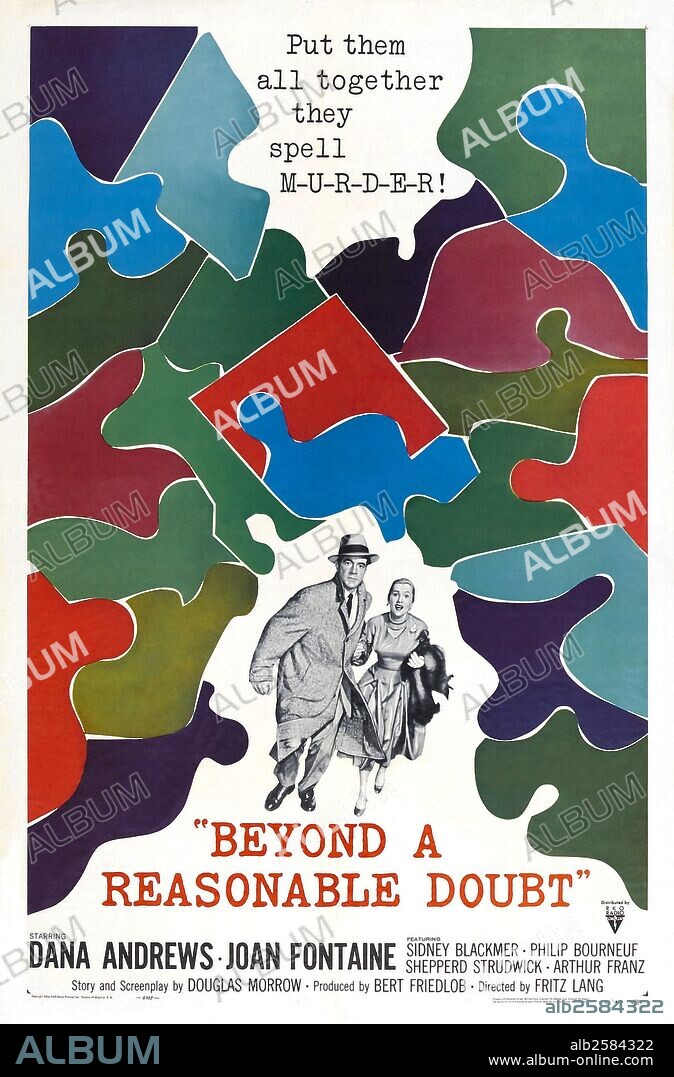 Poster of BEYOND A REASONABLE DOUBT [1956], 1956 (BEYOND A REASONABLE DOUBT), directed by FRITZ LANG. Copyright RKO.