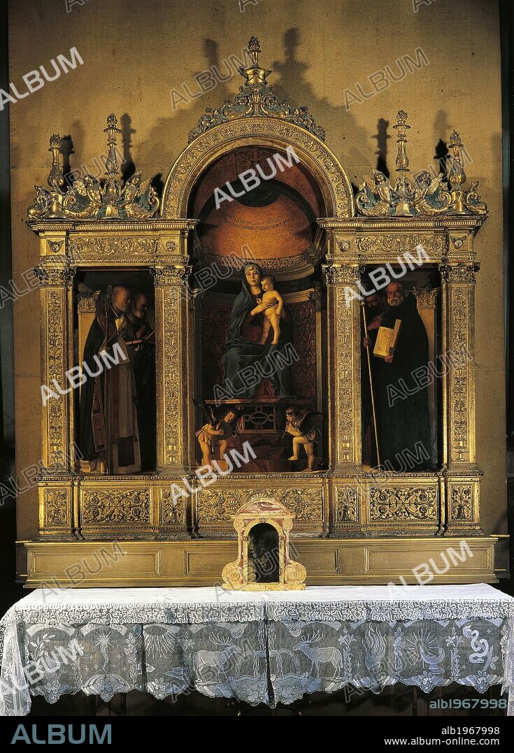 Frari Triptych, by Giovanni Bellini, known as Giambellino (ca 1430-1516). Basilica dei Frari, Venice.